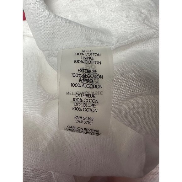 NWT Calvin Klein Colorful Print Dress Size 20W Puff Sleeve Cotton Artsy Rainbow - Picture 15 of 15